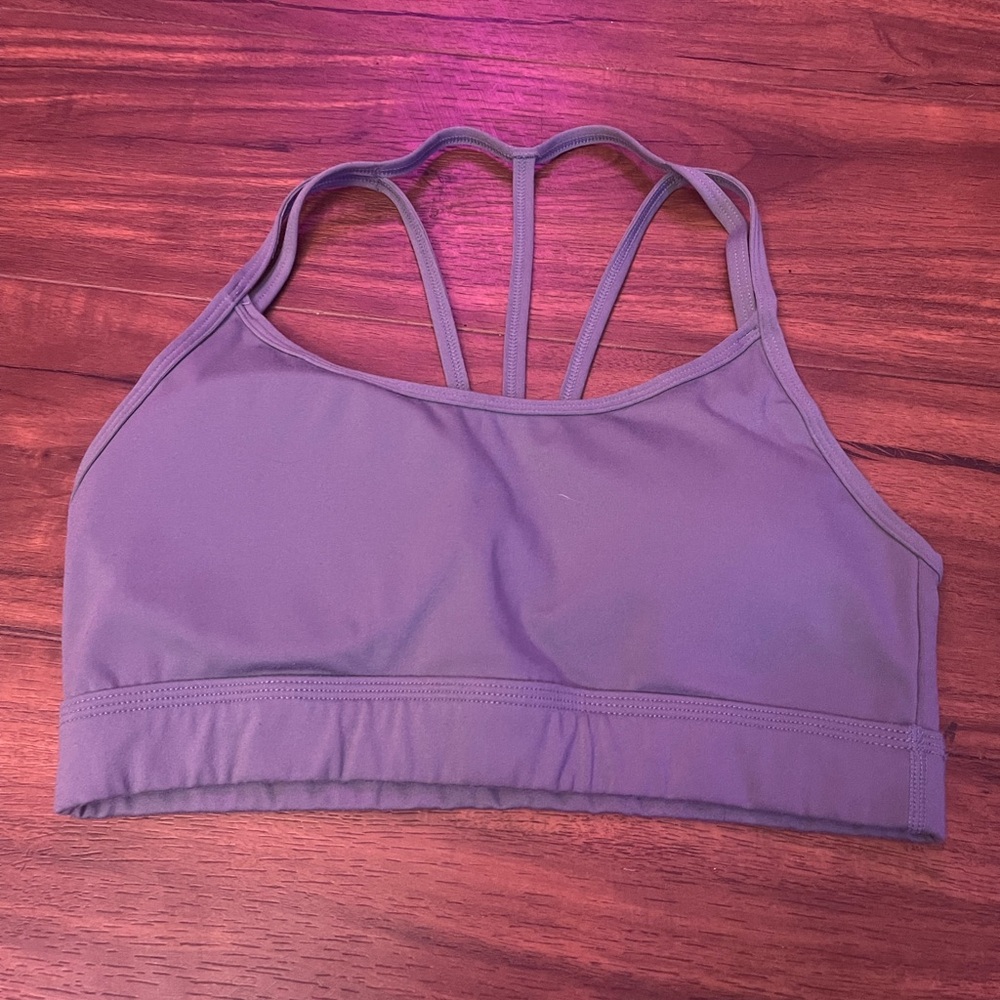 Alphalete Alphalux Tri Bra - Trooper Blue size small